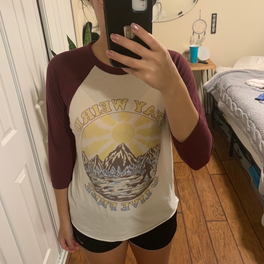 Obey Stay Weird baseball tee